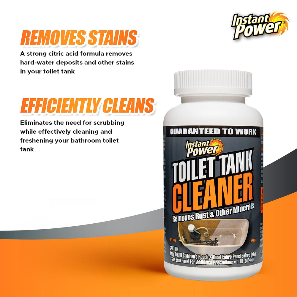 Toilet Tank Cleaner – Bathroom Toilet Cleaning Powder, Removes Rust and Other Minerals, No Scrubbing, 16 Oz