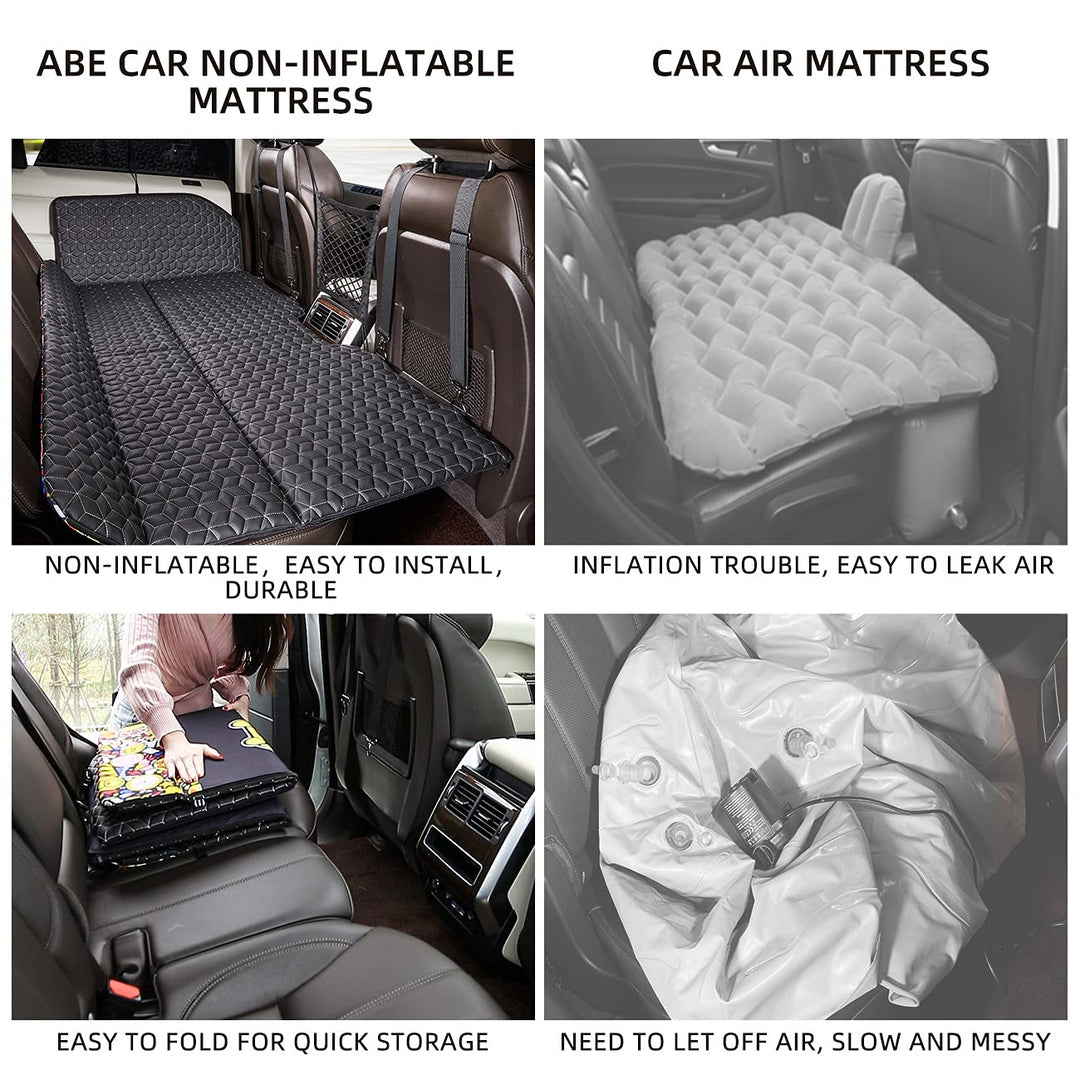 ABE Non-Inflatable Car Mattress,Double-Sided, Folding Bed Portable SUV Camping Back Seat Travel Mattress for Sleeping (Amy Bunny)