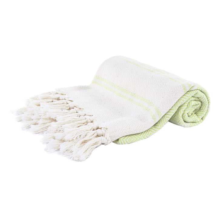 BeachTowel | 100% Cotton, Prewashed, 38 x 71 Inches | Quick Dry, Sand Free, Lightweight | Large Blankets for Beach, Pool, Bathroom, SPA, Gym and Yoga Blanket (Pistachio)