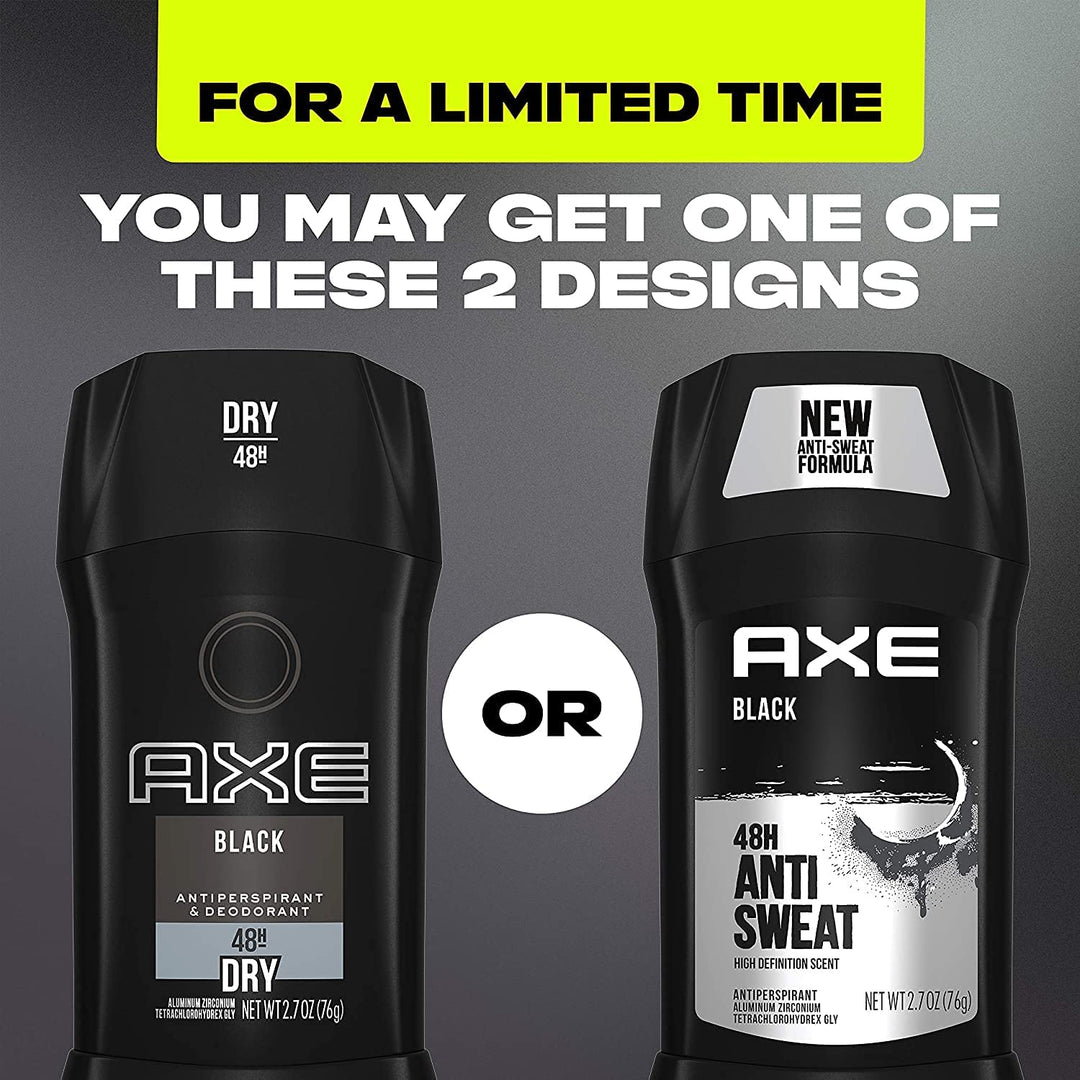 Axe Black Antiperspirant Stick, 2.7 Oz. Pack of 2