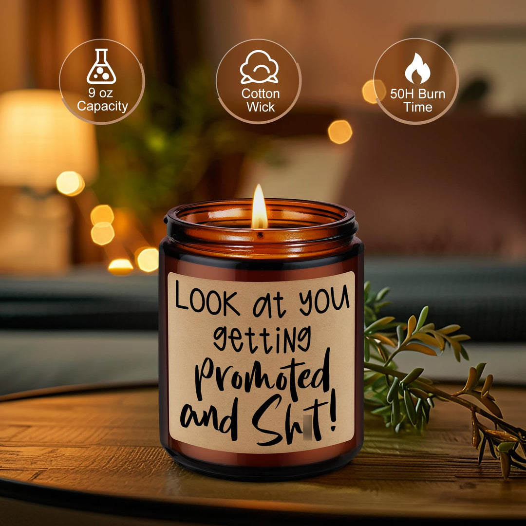 Candles, Promotion Gifts for Women, Men - Promotion Gift, Congratulations Gifts for Women, Men, New Job Gift, Office Gifts - Funny Promotion Gifts, Congrats Gift, Job Promotion Gifts