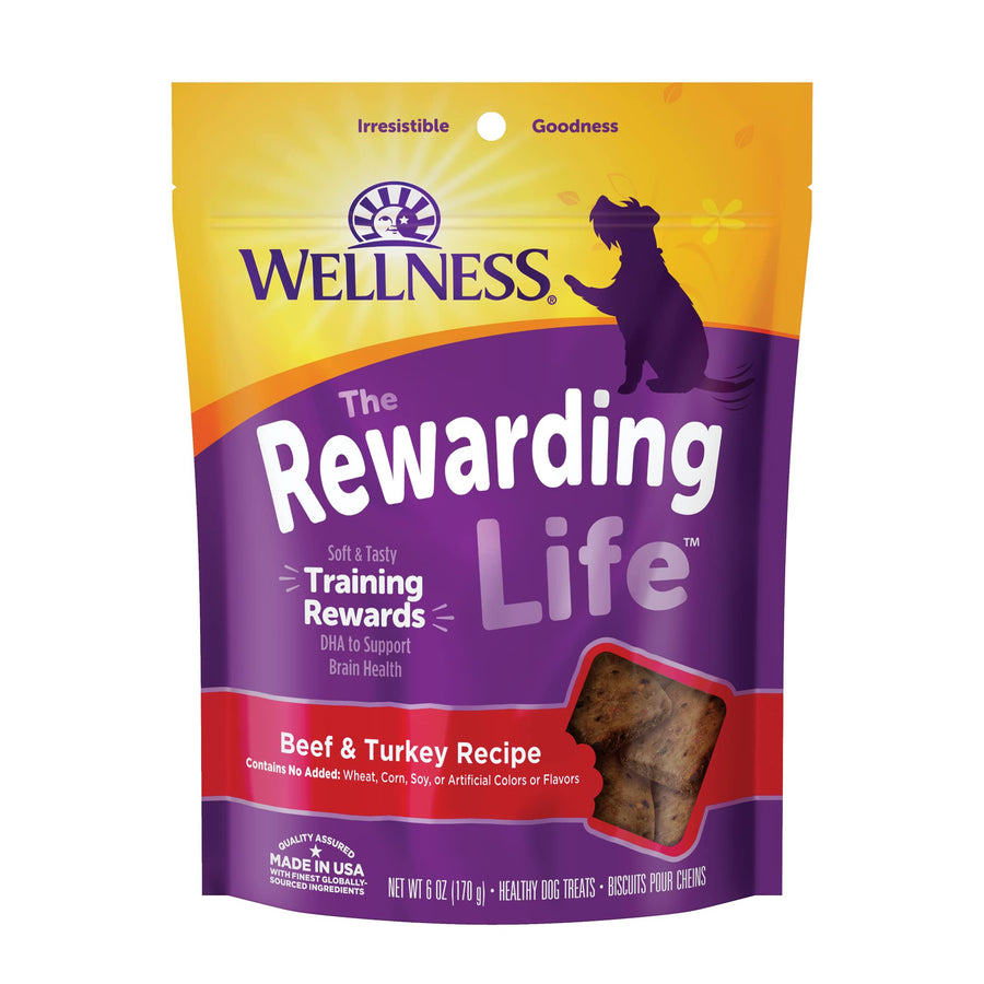 Rewarding Life Dog Treats, Natural, Training Treat, Grain Free, Soft Beef & Turkey (6 Ounce bag)