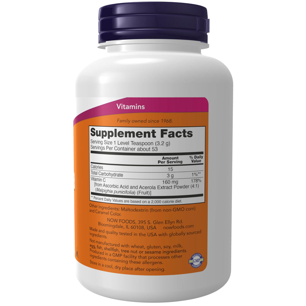 NOW Foods Supplements, Acerola 4:1 Extract Powder, Acer