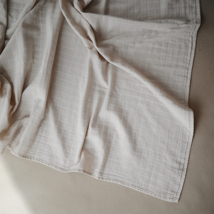 mushie Muslin Baby Swaddle Blanket | 100% Organic Cotto