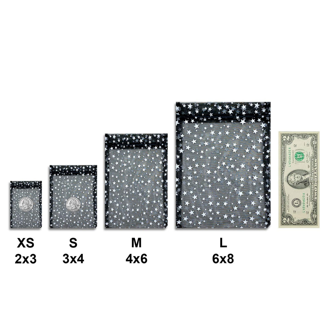 TheDisplayGuys 100-Pack 4x6 Sheer Organza Gift Bags wit