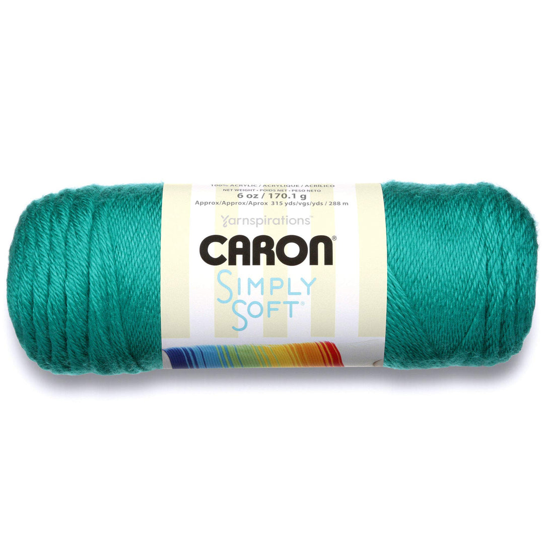 Simply Soft Party Solids Yarn, Gauge 4 Medium Worsted, - 6 oz - Cool Green