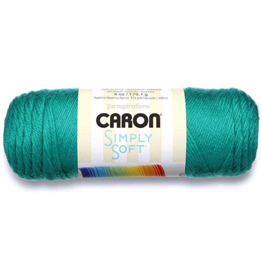 Simply Soft Party Solids Yarn, Gauge 4 Medium Worsted, - 6 oz - Cool Green