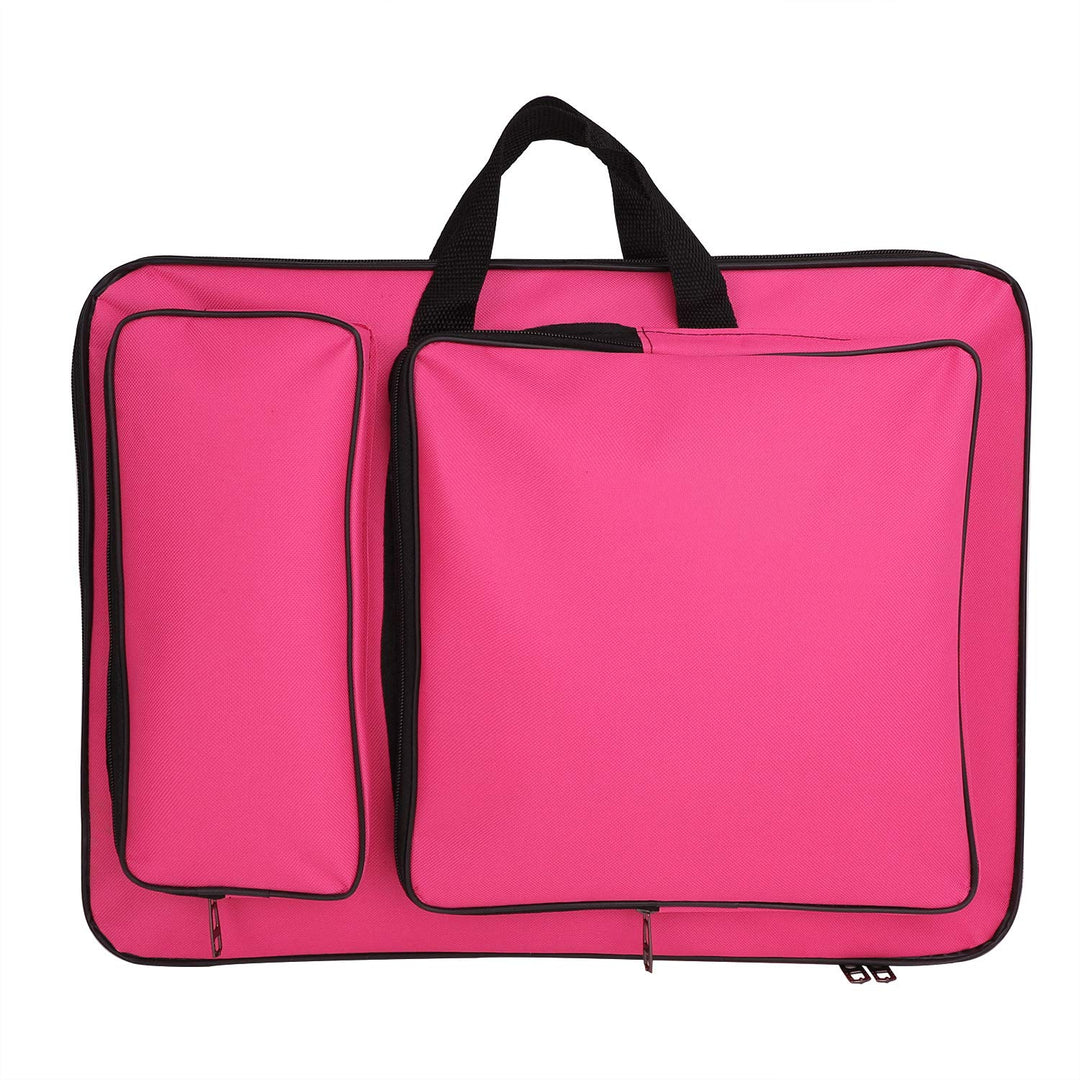 Water-Resistant Art Portfolio Carry Bag A3 Art Work Portfolio Tote Drawing Board Bag Portable Painting Sketch Pad Storage Bag Professional Art Organizer for Palette Paints Brushes