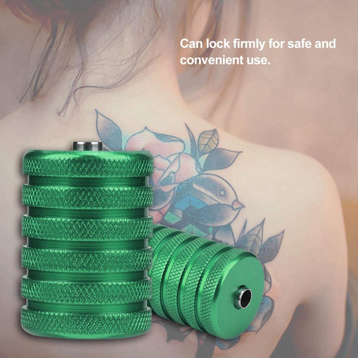 35mm Aluminium Alloy Tattoo Knurled Grip Tube Tattoo Gun Grip Tattoo Handle Tattoo for Tattoo Artists[green]