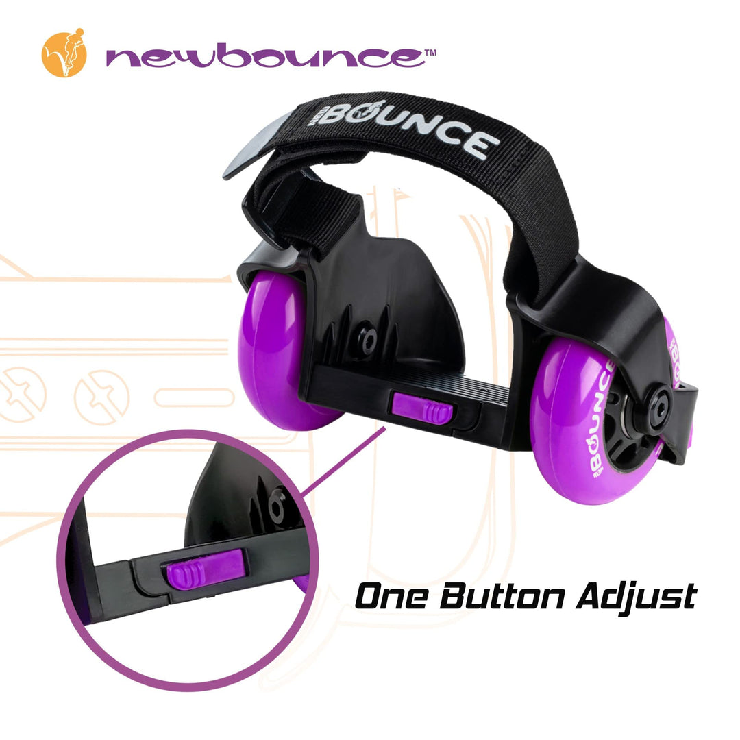 New-Bounce Heel Wheel Skates - Jet Wheelies for Shoes - Adjustable Roller Heel Skates for Kids - One Size Fits Most