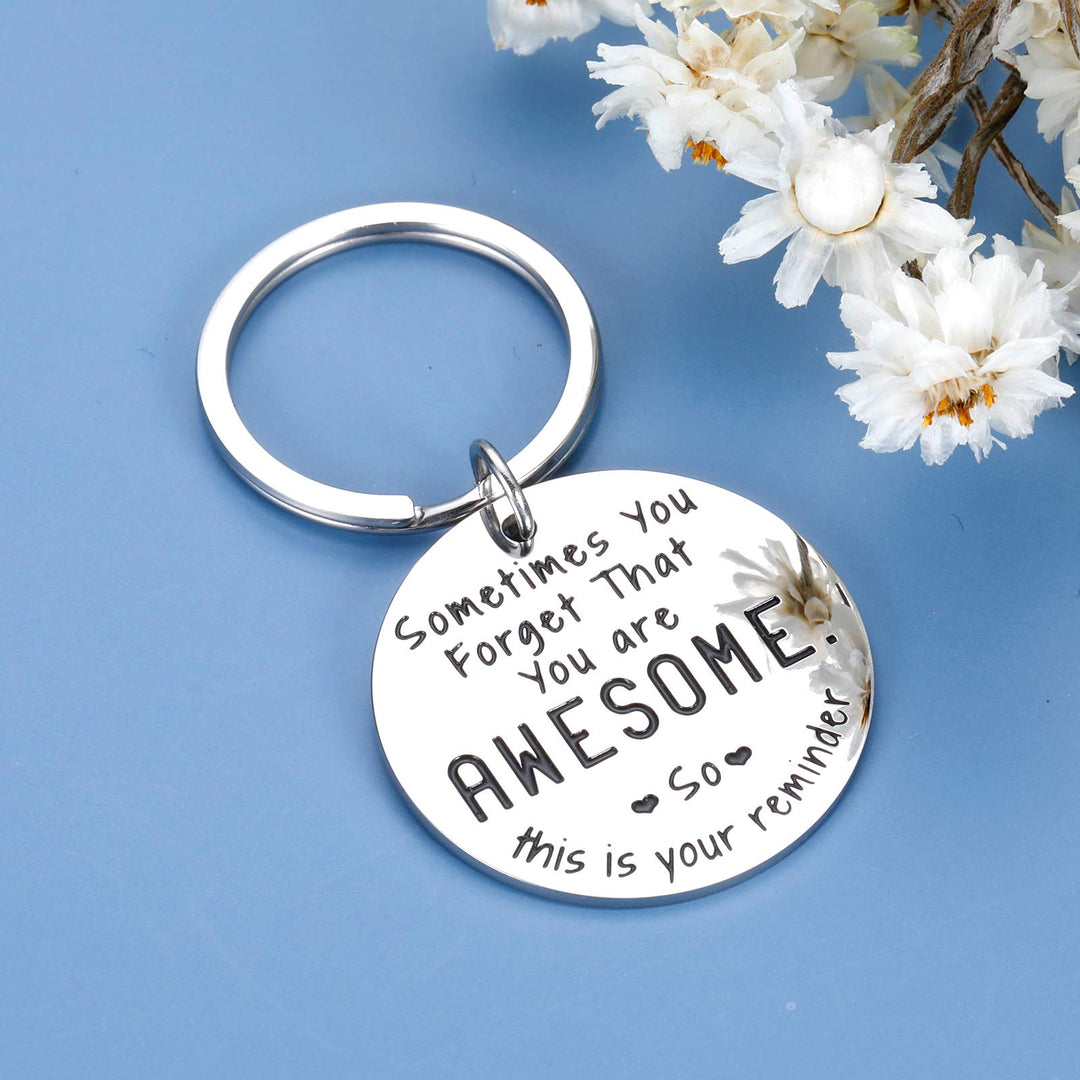 Funny Inspirational Keychain Gifts Birthday Christmas Gifts for Best Women Men Friend BFF Him Her Thank You Gift for Coworker Boss Graduation Gift for Daughter Son Students Thanksgiving Key Chain