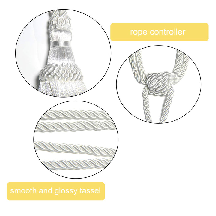 Fenghuangwu 2PCS Curtain Tassel Tiebacks, Handmade Tass