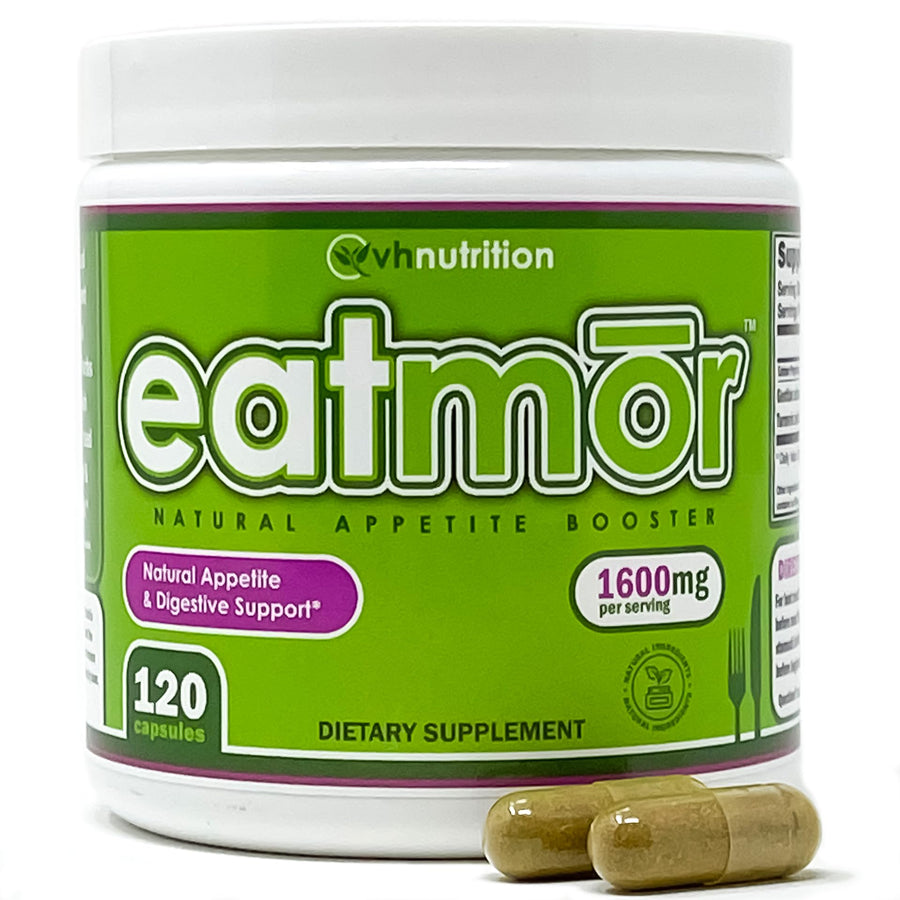 Eatmor | Weight Gain Pills* for Women and Men | Designed for Women with Gentian, Ginger, Alfalfa | 120 Easy-to-Swallow Capsules