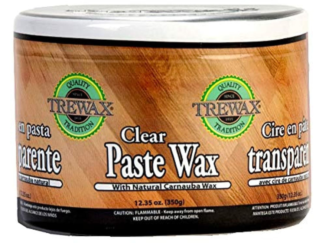 Trewax Paste Wax with Carnauba Wax, Clear, 12.35-Ounce,