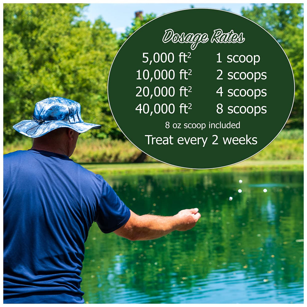 Muck Remover Pellets 10 lb Pond Tablets Treats 2.5 Acres - Pond Sludge Remover, Lake Muck Removal
