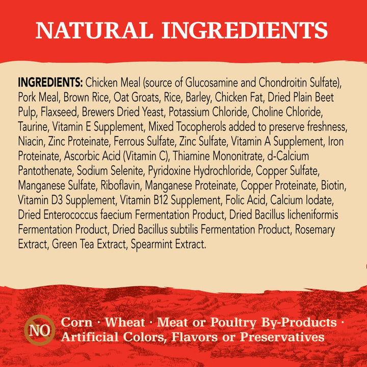 Eagle Pack Natural Dry Large Breed Dog Food, Chicken &amp; Pork, 30-Pound Bag