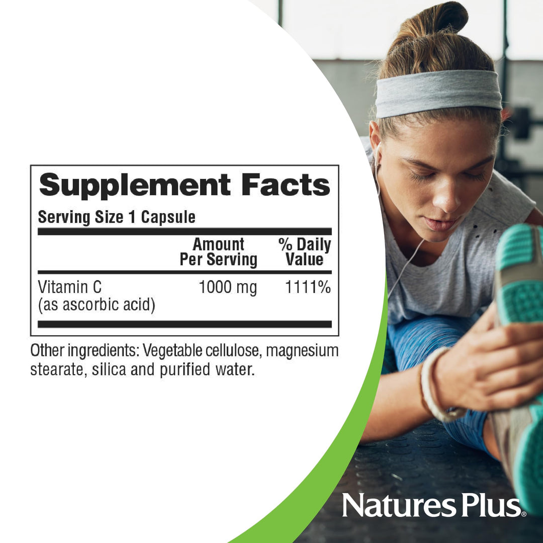 Natures Plus Vitamin C - 1000 mg Ascorbic Acid, 90 Vege