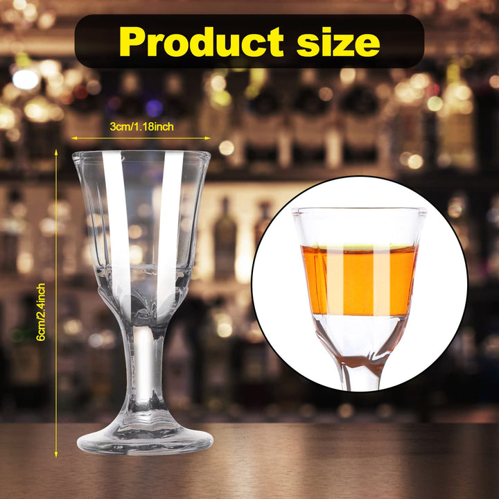 24-Pack Small Mini Shot Glasses 10 ml 0.35oz, Mini Wine Glass Shooters Small Fancy Shot Glasses Super Cute &amp; Elegant
