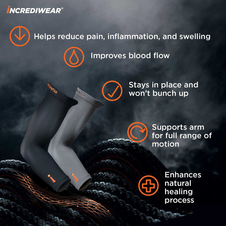 Incrediwear Arm/Calf Sleeve, Grey, Long