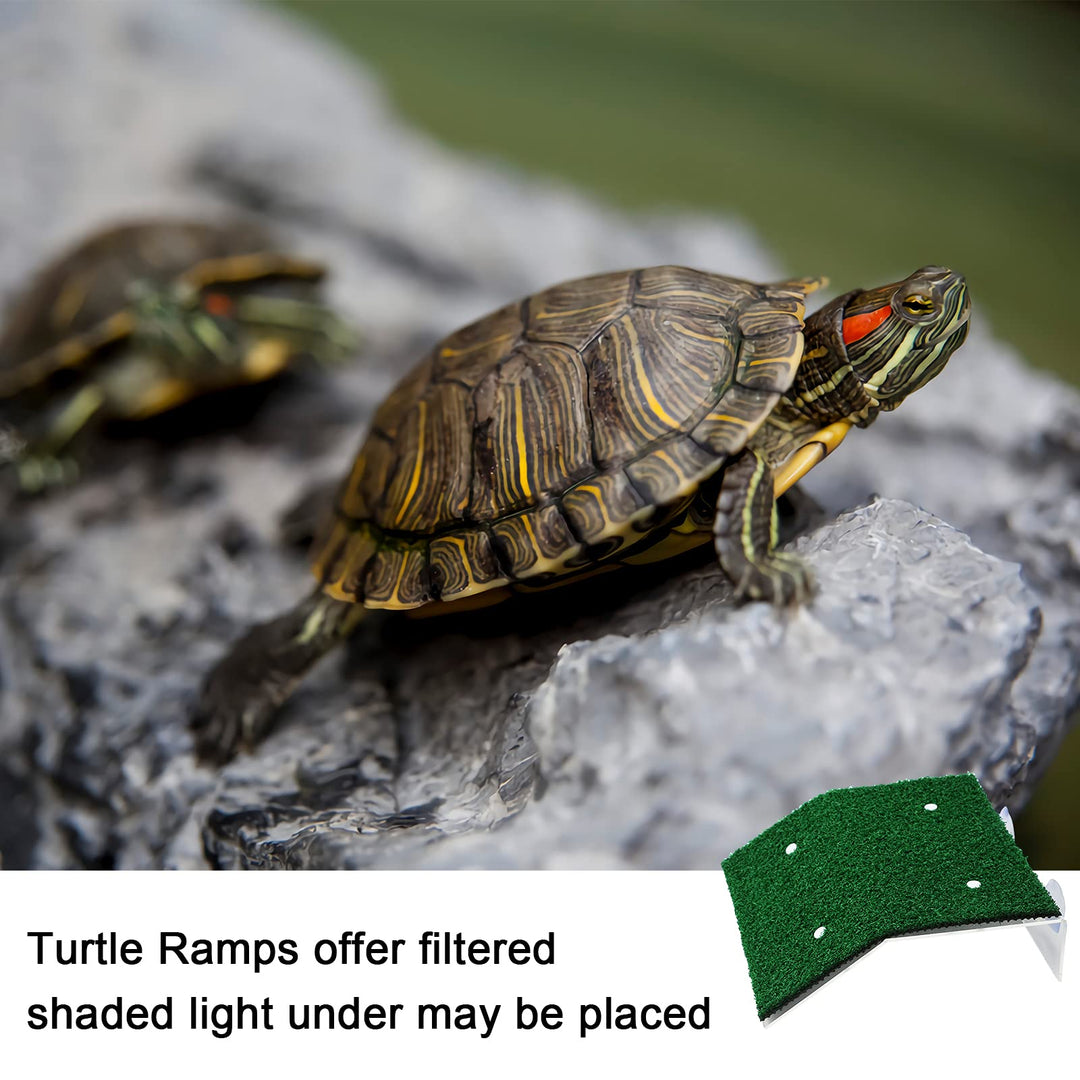 Turtle Basking Resting Platform, Floating Turtle Dock Fish Tank Aquarium Tortoise Terrace Platform with 2Pcs Suction Cups for Aquarium Large Tortoise Resting