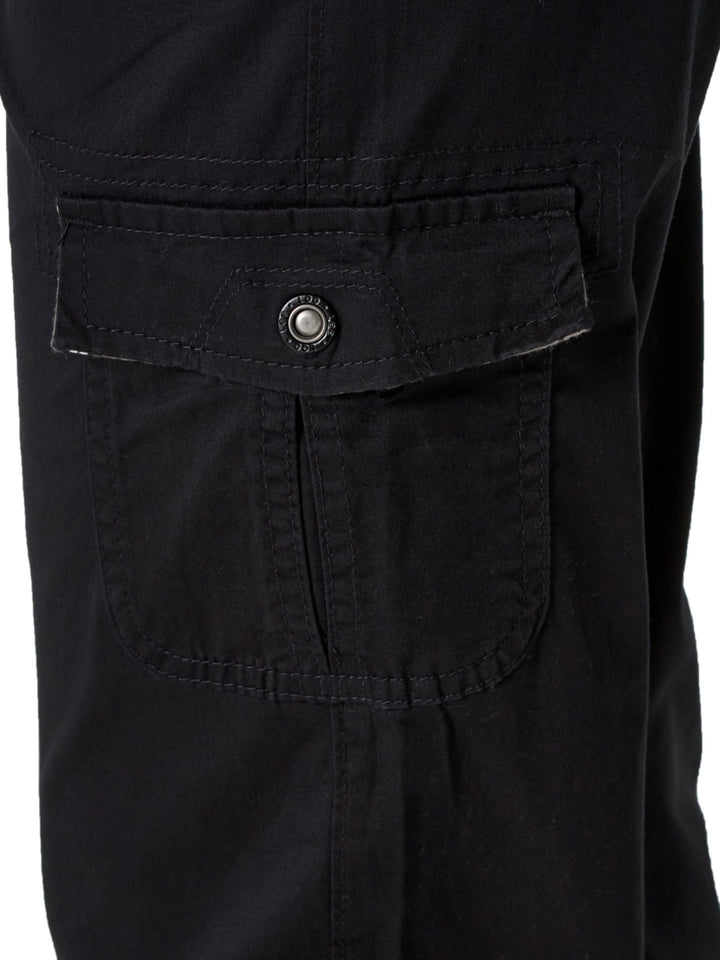 Women&#39;s Relaxed Fit Austyn Knit Waist Cargo Capri Pant, Black, 14