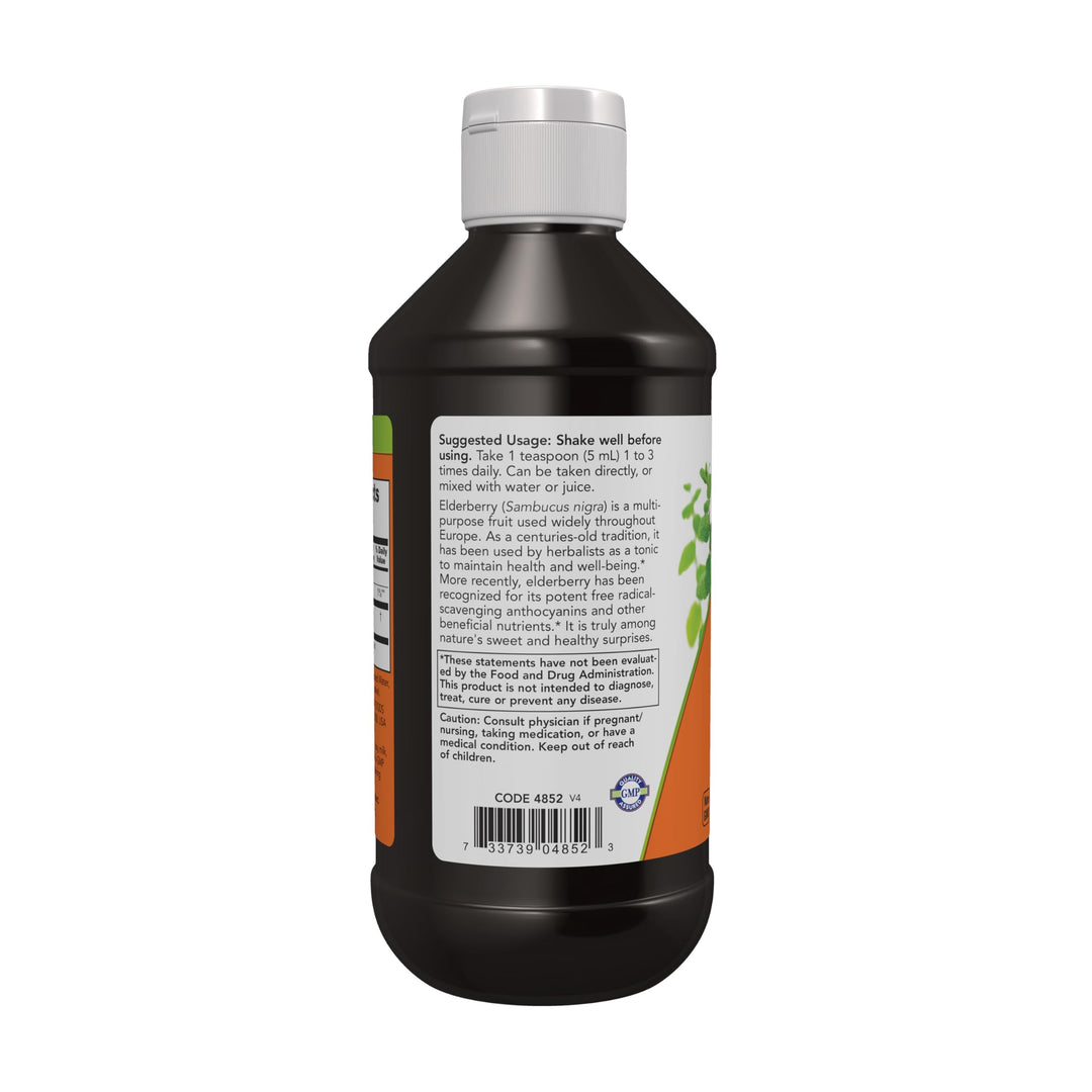 NOW Foods Supplements, Elderberry Liquid 500 mg, 10:1 C