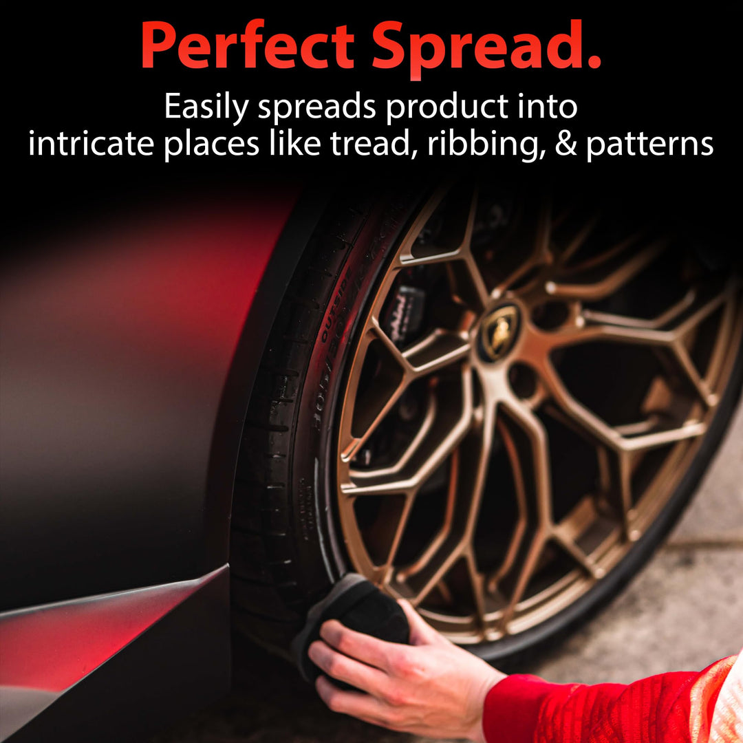 Adam&#39;s Pro Tire Hex Grip Applicator - Tire Shine Car Detailing Foam Sponge Tool | Car Cleaning Supplies After Car Wash Tire Cleaner | for Vinyl Rubber &amp; Trim Accessories | Wheel Cleaner &amp; Rim Cleaner