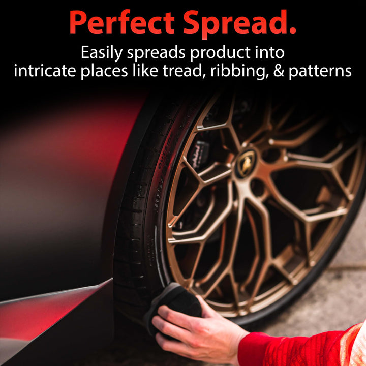 Adam&#39;s Pro Tire Hex Grip Applicator - Tire Shine Car Detailing Foam Sponge Tool | Car Cleaning Supplies After Car Wash Tire Cleaner | for Vinyl Rubber &amp; Trim Accessories | Wheel Cleaner &amp; Rim Cleaner