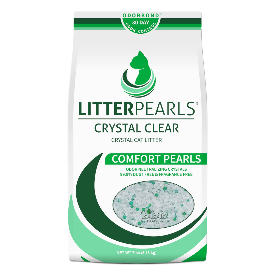Crystal Clear Unscented Non-Clumping Crystal Cat Litter with Odorbond, 7 lb