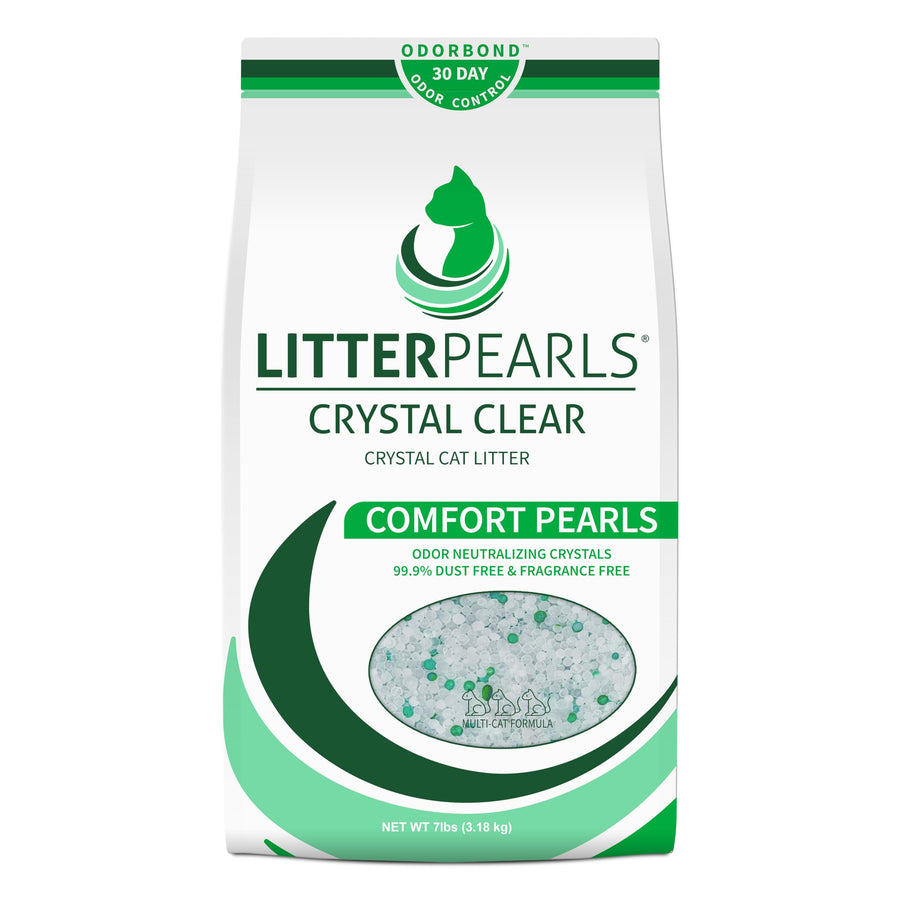 Crystal Clear Unscented Non-Clumping Crystal Cat Litter with Odorbond, 7 lb
