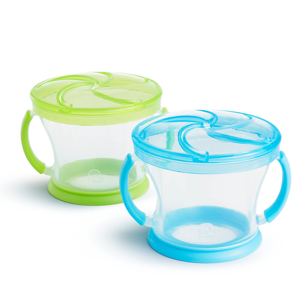 ® Snack Catcher® Toddler Snack Cups, 2 Pack, Blue/Green