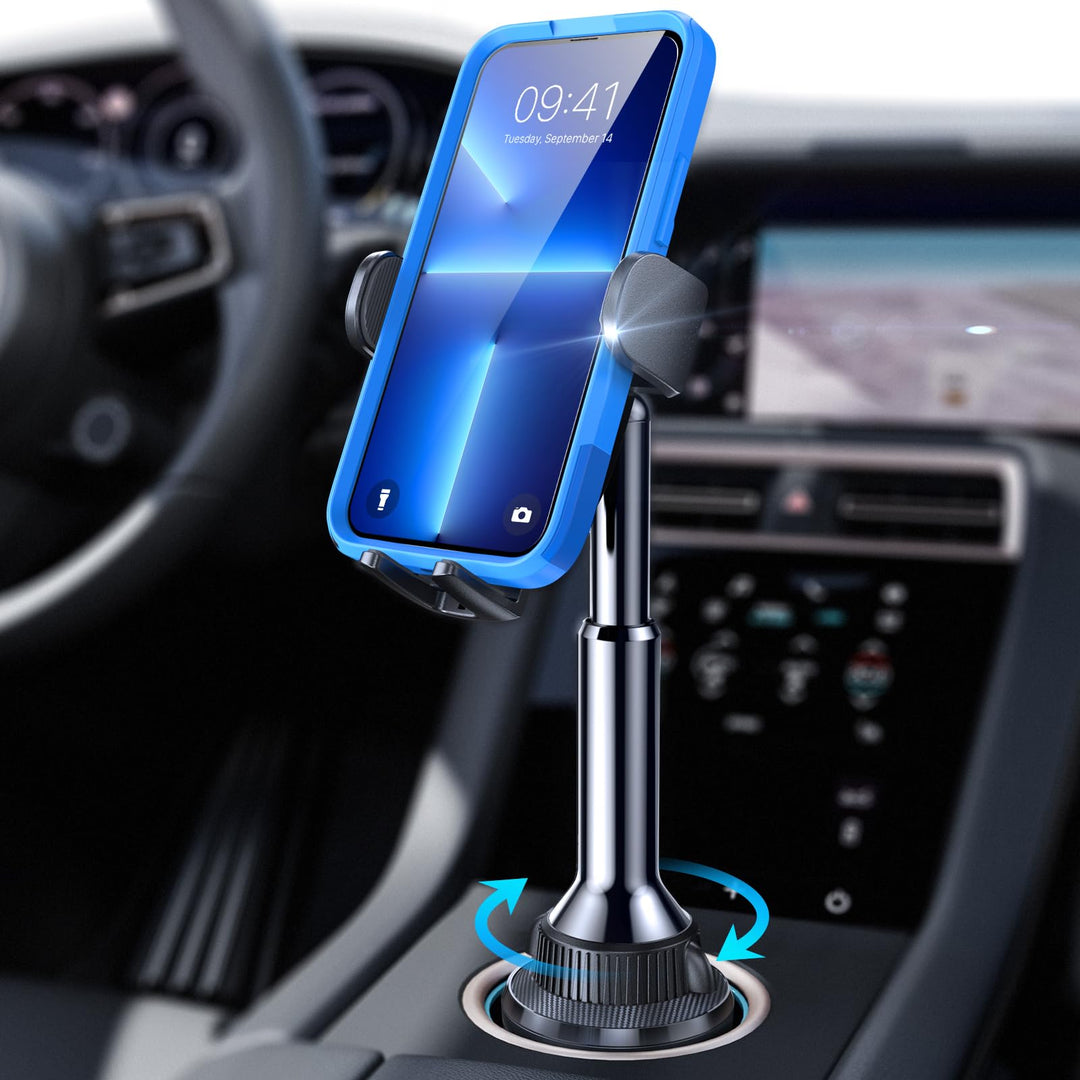 Cup Holder Phone Holder No Shaking Cup Phone Holder for Car Mount Rock Solid Car Phone Holder, Trucks, SUVs, Compatible with iPhone 16 15 14 13 Plus Pro Max Samsung S24 All 4-7&#39;&#39; Phone