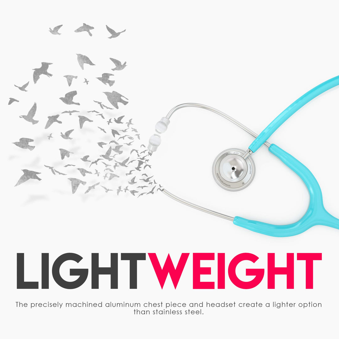 MDF747XP-03 Acoustica Deluxe Lightweight Dual Head Stethoscope (Pastel Blue)