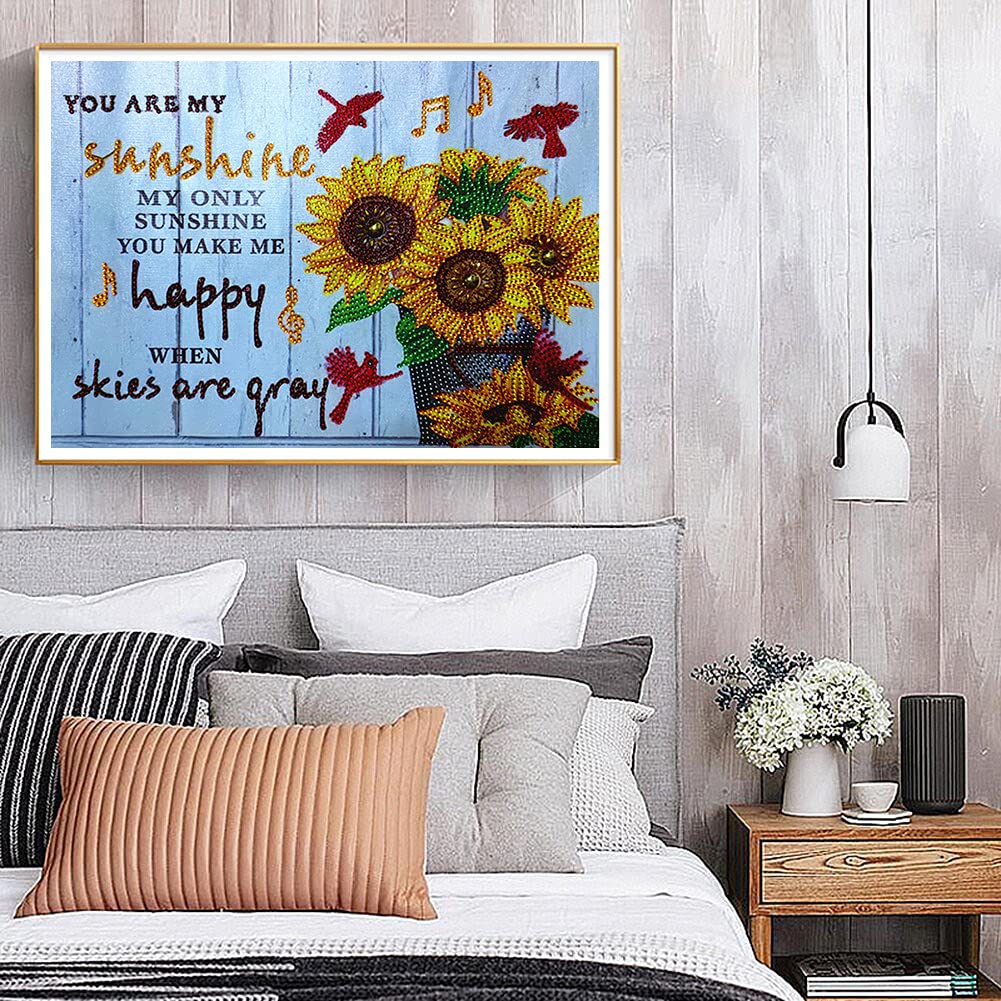 Diamond Painting Kits for Adults,DIY 5D Special Shaped Diamond Painting Partial Drill Diamond Art Crystal Rhinestone Diamond Art Crafts by Number Kits Mosaic Making for Wall Home Decor (12x16)