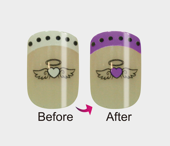 3Pack So Cute Junior Color Changing Sticker Nail for Kids 22303/22305/22306