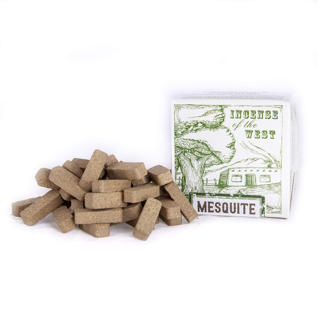 - Mesquite Natural Wood Incense Bricks, 40 Count - Made in The USA