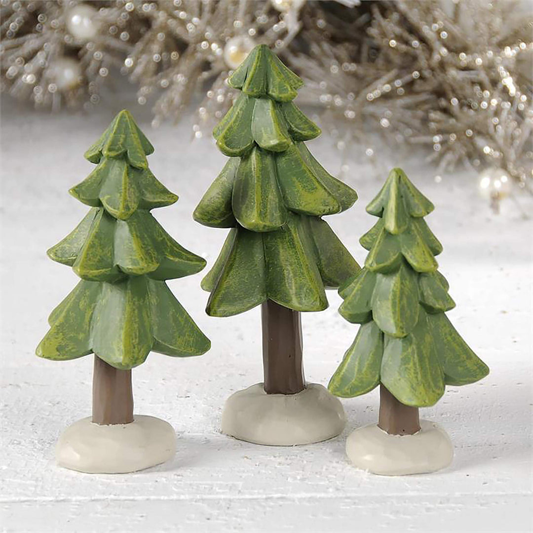 Set of Three Pine Trees