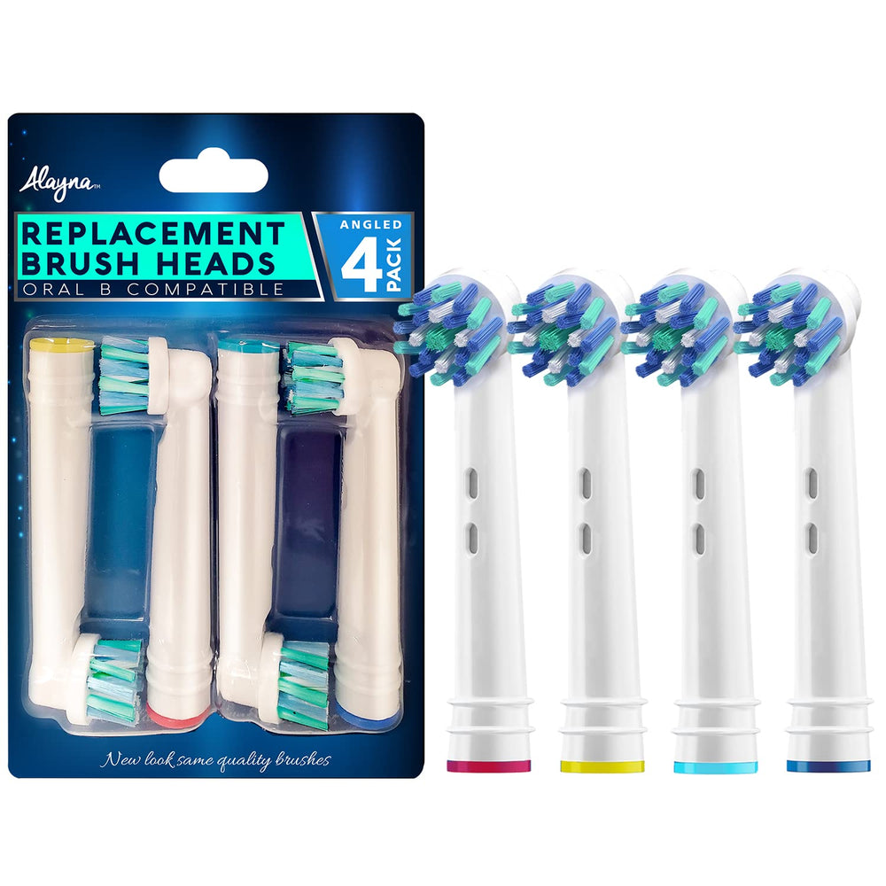 Replacement Brush Heads for Oral B- Pack of 4 Cross Gen