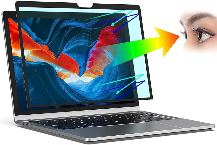 MacBook Air 13 Screen Protector,Removable Anti Blue Light Screen Protector for MacBook Air 13 inch (2021-2018,M1)/MacBook Pro 13 in (2022/2016,M1,M2),Protection for Your Eyes/Bubble Freen Matte