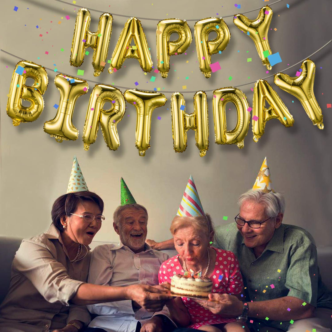 Silver Happy Birthday Sign Banner Balloons, 16 Inch Myl