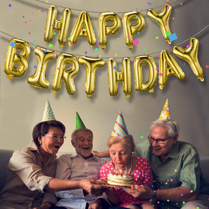 Silver Happy Birthday Sign Banner Balloons, 16 Inch Myl