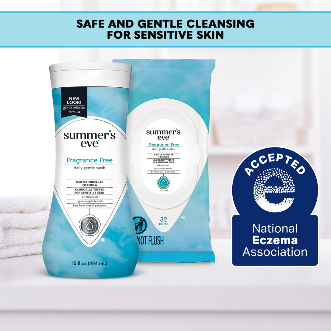Summer's Eve Cleansing Cloths | Fragrance Free | pH-Balanced | 32 Count (Pack of 1)