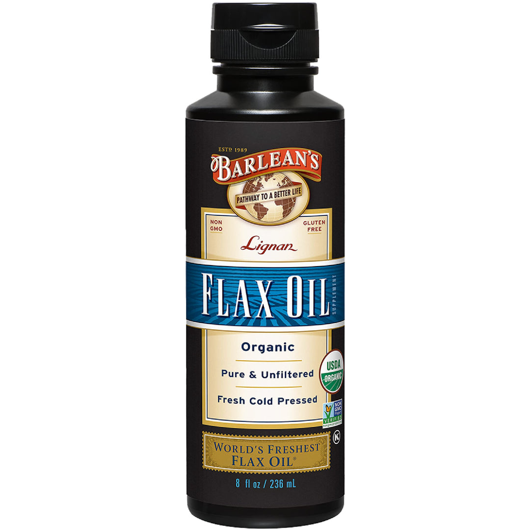 Barlean&#39;s Organic Lignan Flaxseed Oil Liquid Su