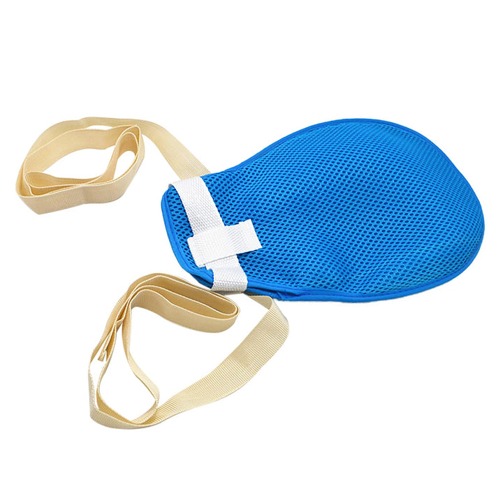 2 Pcs Hand Restraint Gloves Safety Breathable Anti Self Injury Scratch Control Mitts with Fixed Band for Elderly Patients Dementia