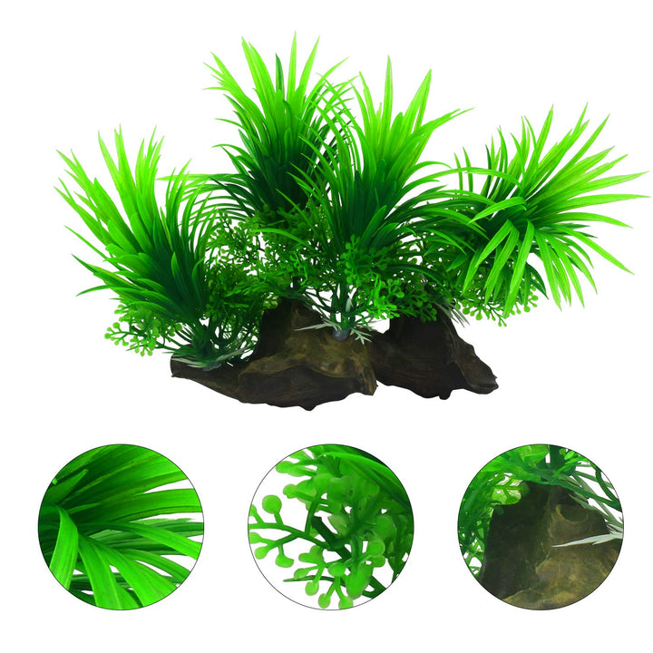 Fish Tank Plants, Artificial Aquatic Plants for Aquarium Decorations (Pack of 4)