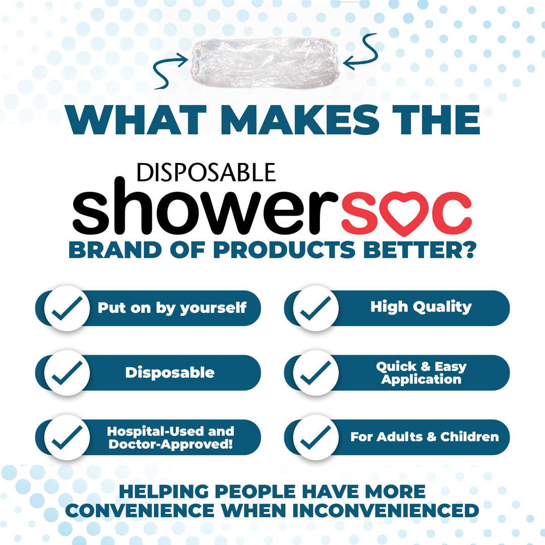 PICC LINE for showers, Waterguard Protector Cover - Disposable - 25 Pack - LARGE - Elbow/Knee