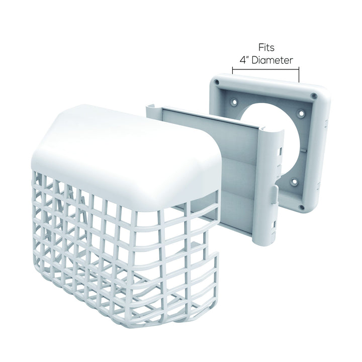 Deflecto GH4WEC/2 Louvered Dryer Hood with Bird Guard