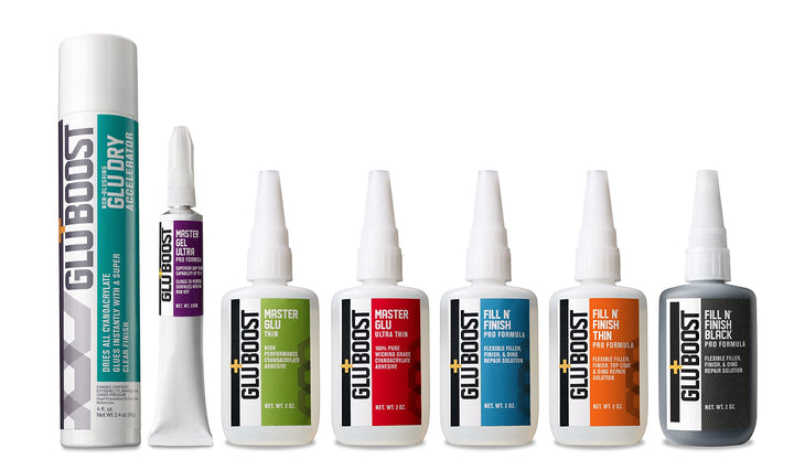 GluBoost Non-Blushing Glue Dry Ca Accelerator Spray, Super Clear Finish Ca Glue Accelerator, Dries All Cyanoacrylate Glue Instantly - Super Glue Accelerator Spray, Ca Glue Activator Spray