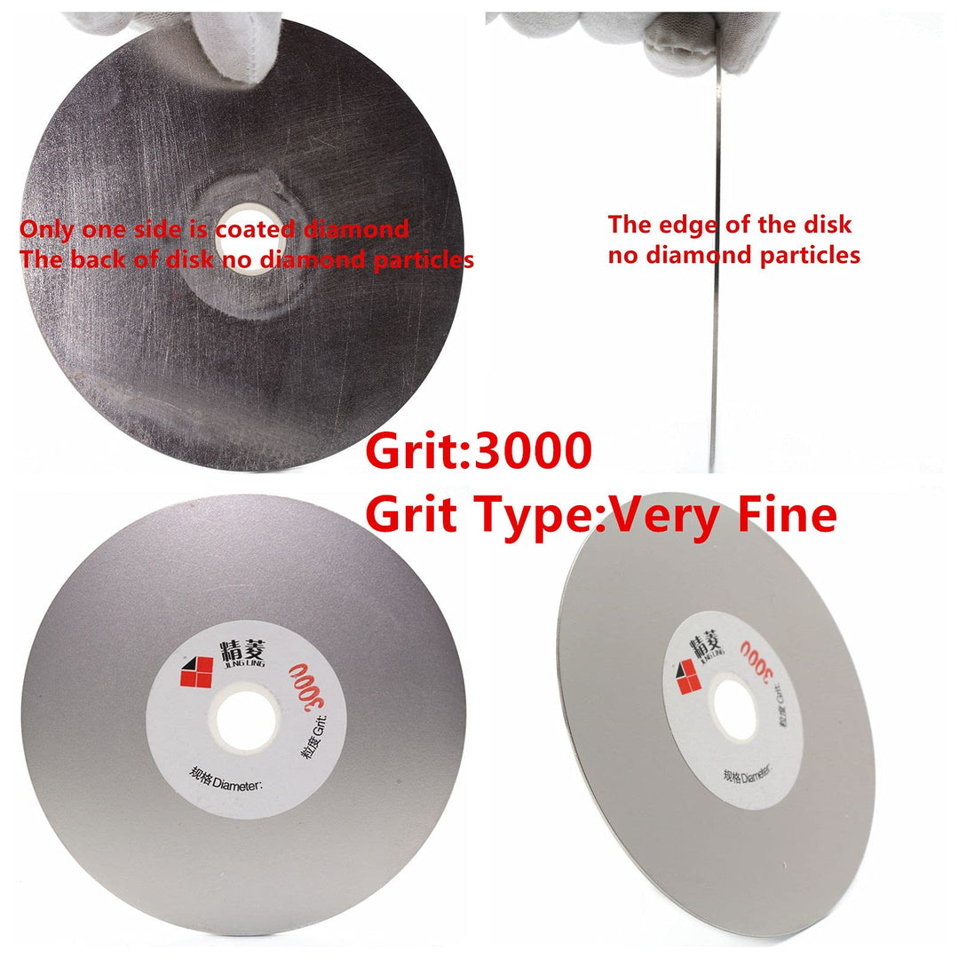 4 inch 100mm Diamond Flat Lap Disc Coated Grinding Disk Grit 3000 Fine