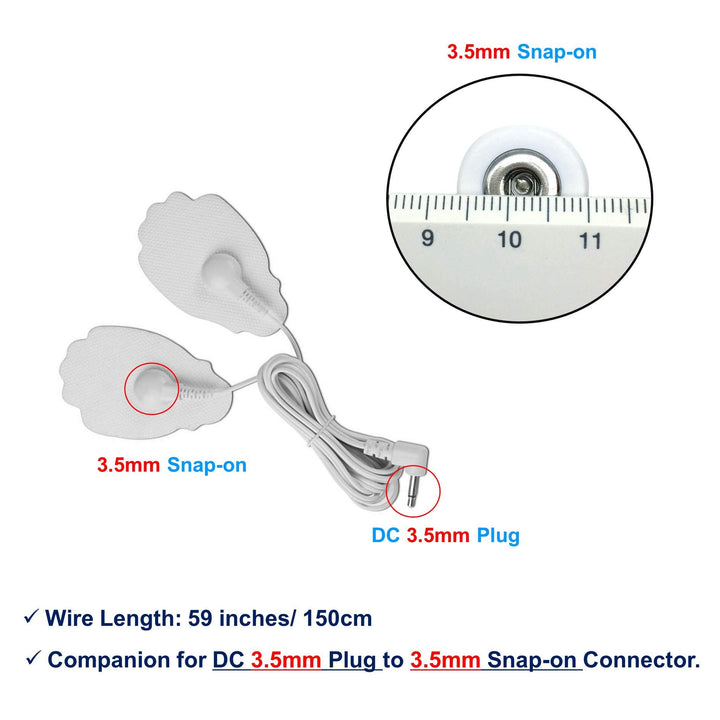 LiteTour Tens Wires Electrode Wires For Tens Unit,Dc 3.